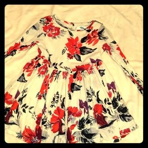 Red and black Floral dress